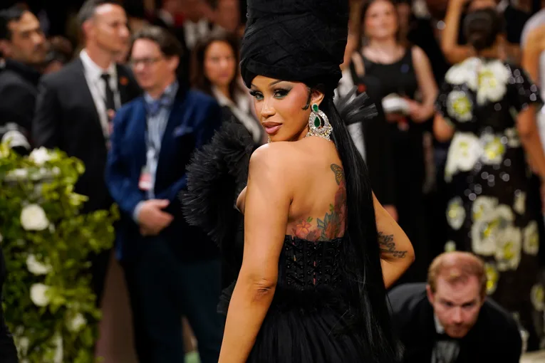 Cardi B Hits The Met Gala With Nine People To Help Her With Massive Dress